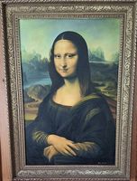 Grosses Mona Lisa Bild mit dekorativem Rahmen (108 × 77 cm)