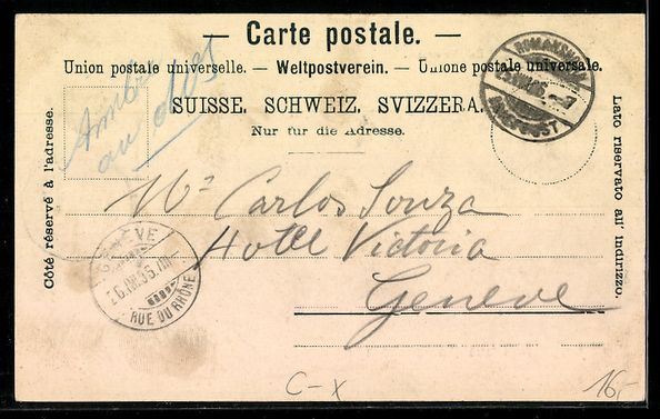 Cartoline postali: Romanshorn, Hotel in der Bahnhofstrasse – Usato da Berlin venduto da bartko-reher 1