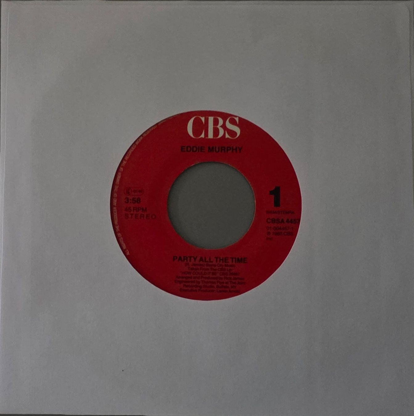 Schallplatten: Eddie Murphy Single – Party All The Time – Gebraucht aus Root von atelier22 1