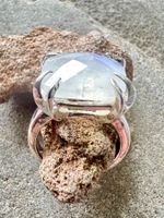 Traumring Silber 925 mit magischem Regenbogen-Mondstein –G54