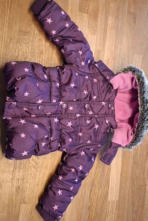 Winterjacke Sterne Lila Grösse 74