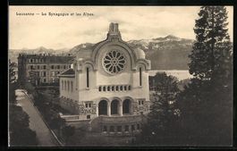 Lausanne, La synagoque et les Alpes, Syn