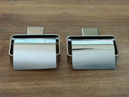 2 Elegante WC-Rollenhalter aus Chrom, neuwertig! ✨
