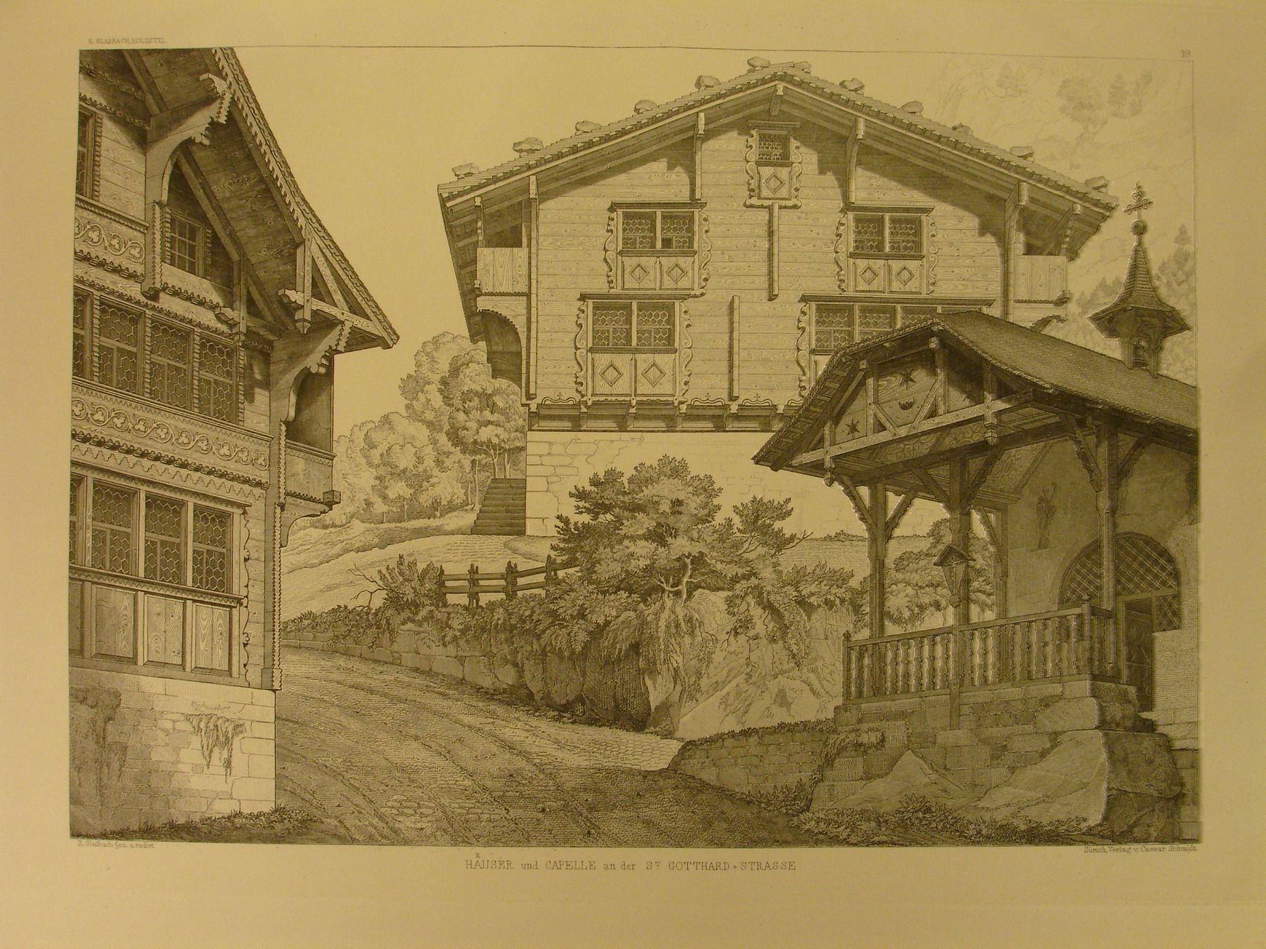 Modellini di ferrovie: HÄUSER, CAPELLE AN DER GOTTHARD-STRASSE – Usato da Grüningen venduto da Kartensammler