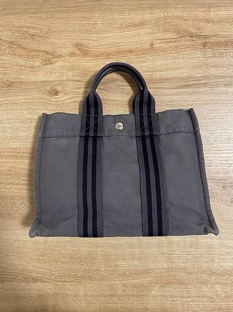 Hermès Cabas Herline 30 Anthracite - modèle vintage 