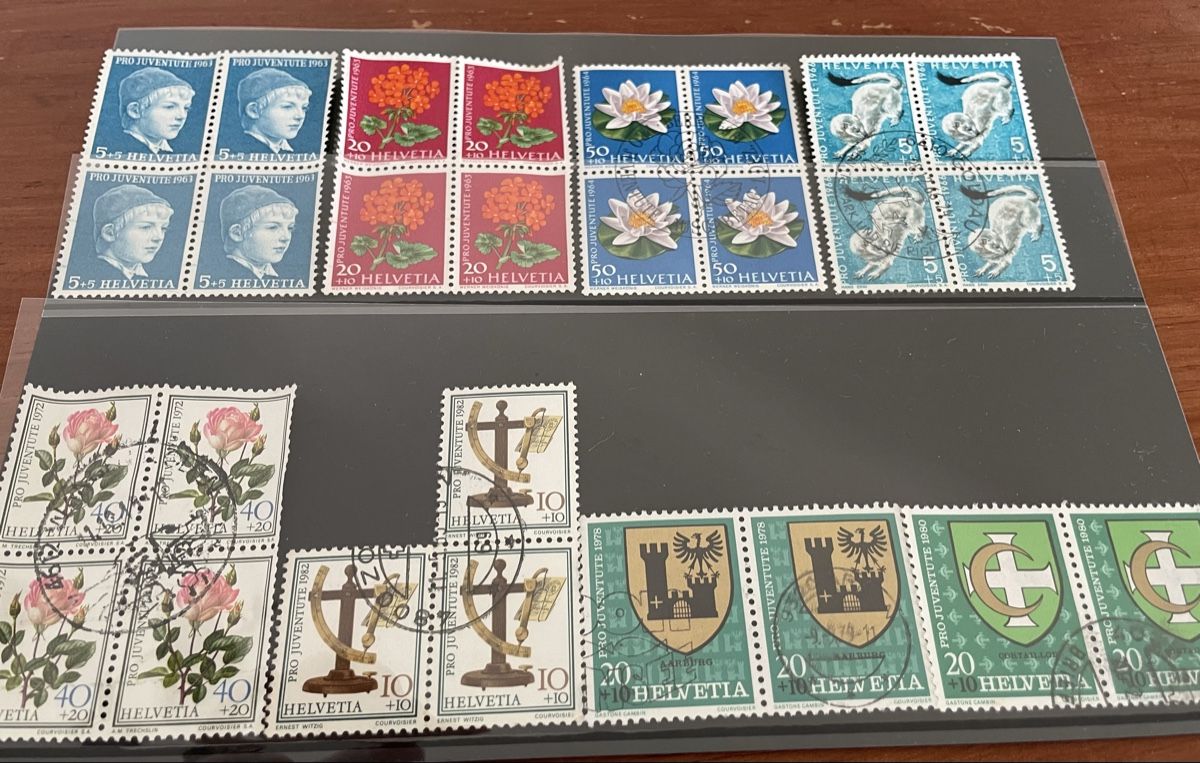 Tutti i francobolli: Div. Pro-Juventute Briefmarken Schweiz – Usato da Fahrwangen venduto da Venez