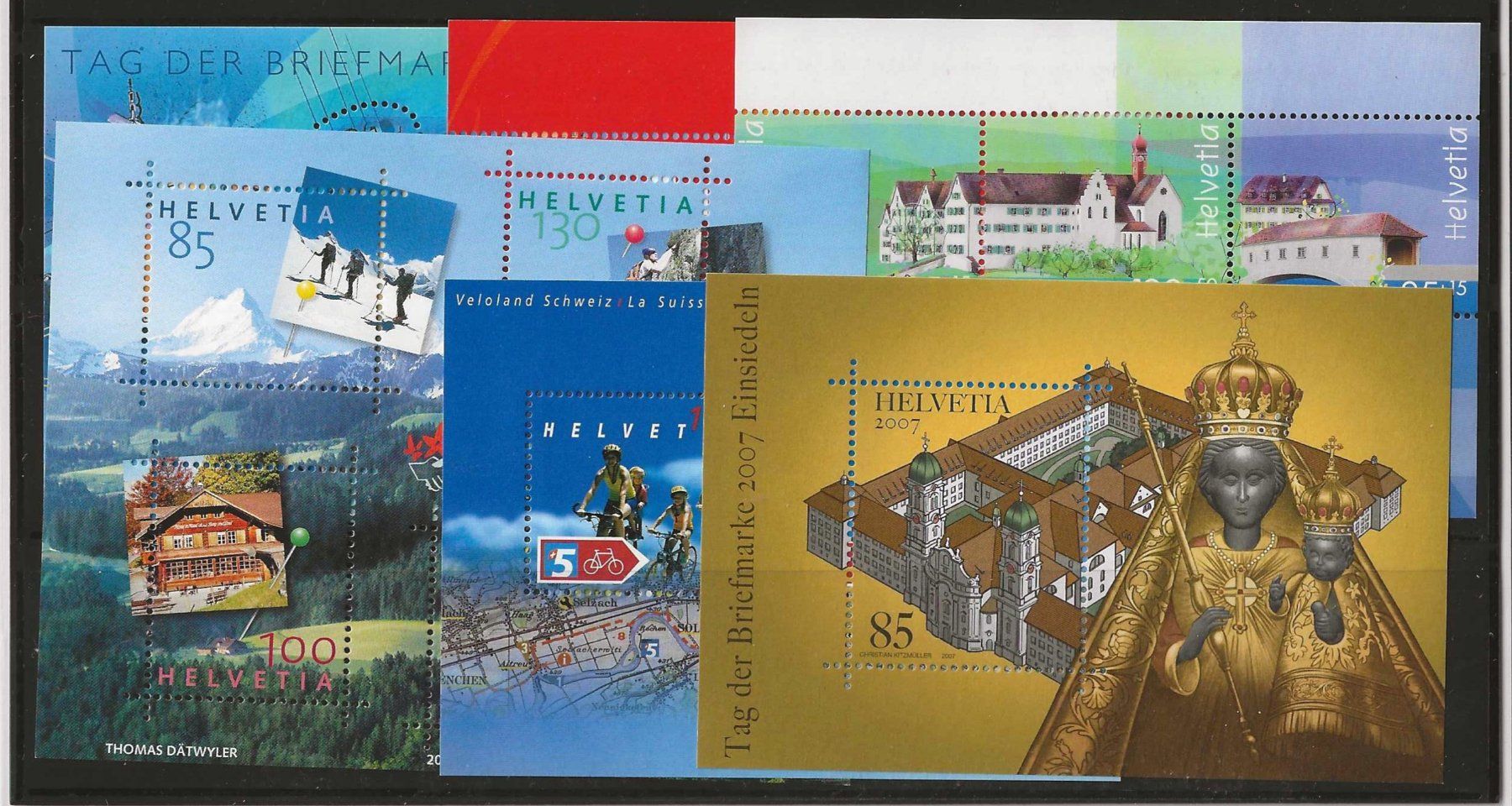Alle Briefmarken: 6 Diverse Blocks Schweiz Postfrisch ** – Gebraucht aus Zürich von Philacat11
