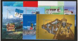 6 Diverse Blocks Schweiz Postfrisch **