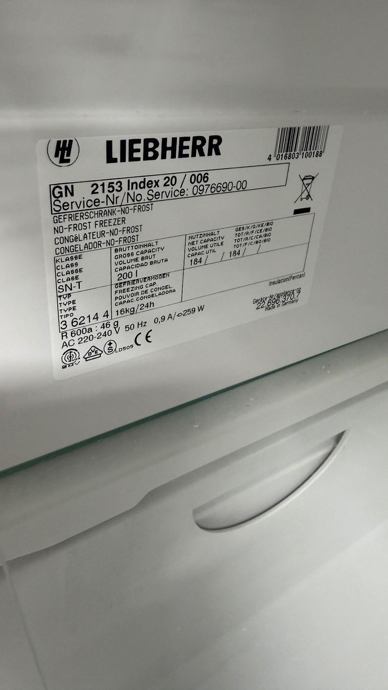 Liebherr Gefrierschrank: Gefrierschrank Liebherr NoFrost – Gebraucht aus Künten von buli76 3