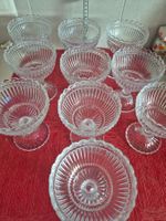 10 coupes à dessert ancienne en verre IITTALIA