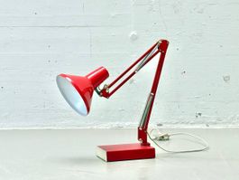 Mid-Century Gelenk- Schreibtischleuchte in rot, 1970er Jahre