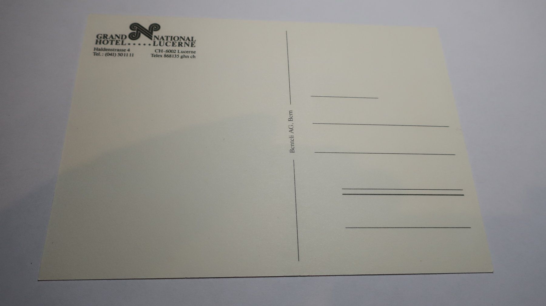 Cartoline postali: Grand National Hotel Lucerne – Usato da Cormoret venduto da Pascalll2001 3