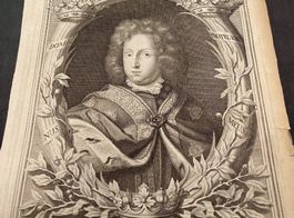 Stichradierung Carolus XI. von Schweden alt 18 Jhd (Nr 15)