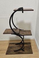 Schönes Pflanzenregal, Blumenständer aus Metall & Holz
