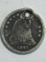 (72) Half Dime 1845 USA