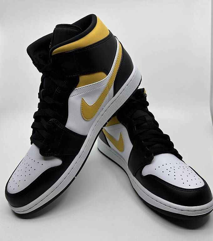 Jordan Scarpe da uomo: Jordan 1 Mid White Pollen Black (Gr. 46) – Nuovo e nell'imballaggio originale da Kreuzlingen venduto da fussball86 1