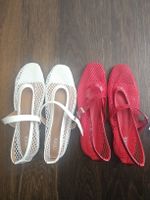 Netz Ballerinas rot weiss Grösse 40 neu wie Alaia