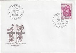 4 FDC illust. ohne adresse Evangelisten ZNr. 381/384
