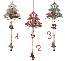 Baumschmuck Tannenbäume mit viel Deko  37cm Holz
