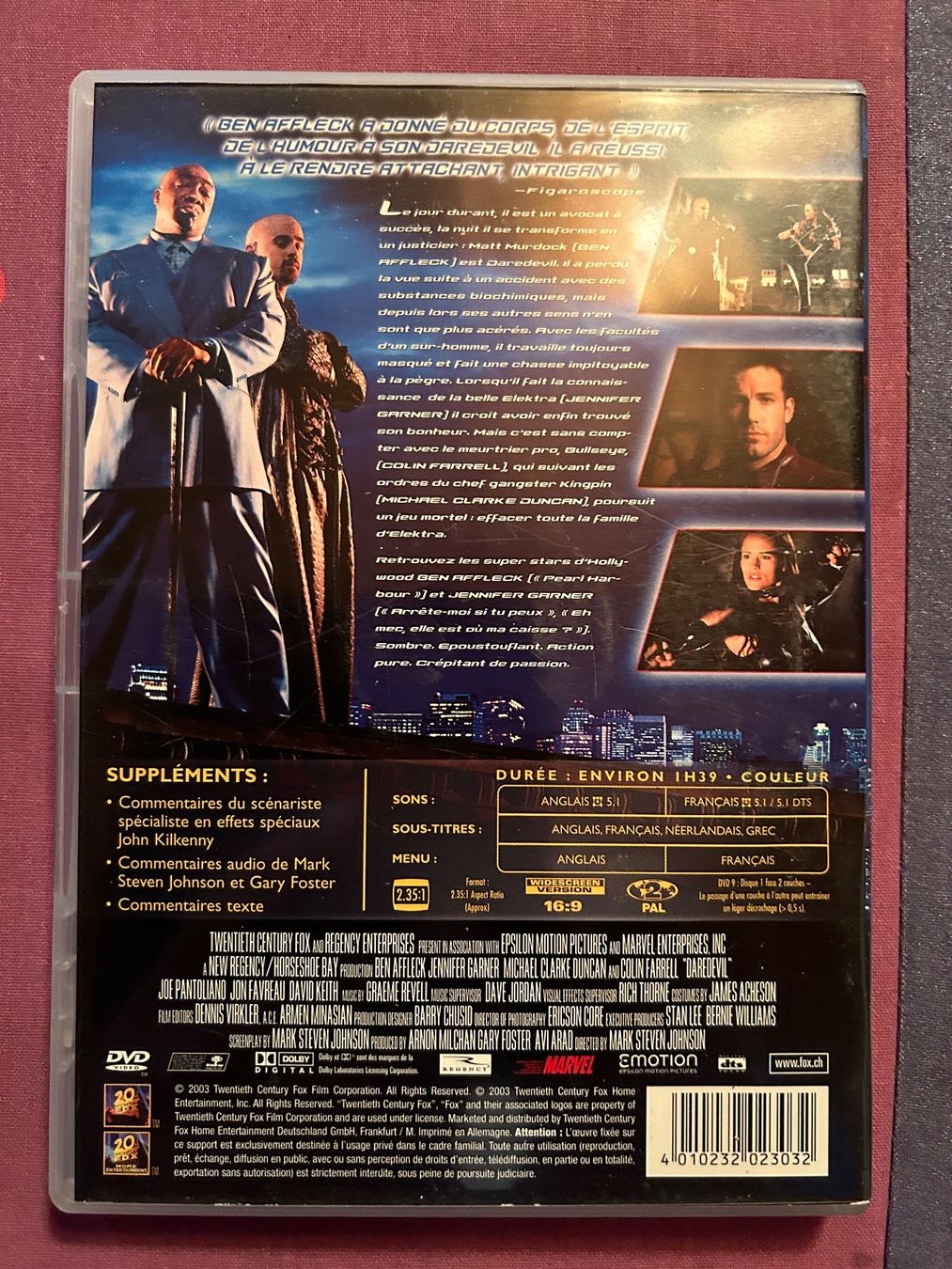 Tutti i DVDs: DAREDEVIL (BEN AFFLECK) – Usato da St-Cierges venduto da Crisi53 1