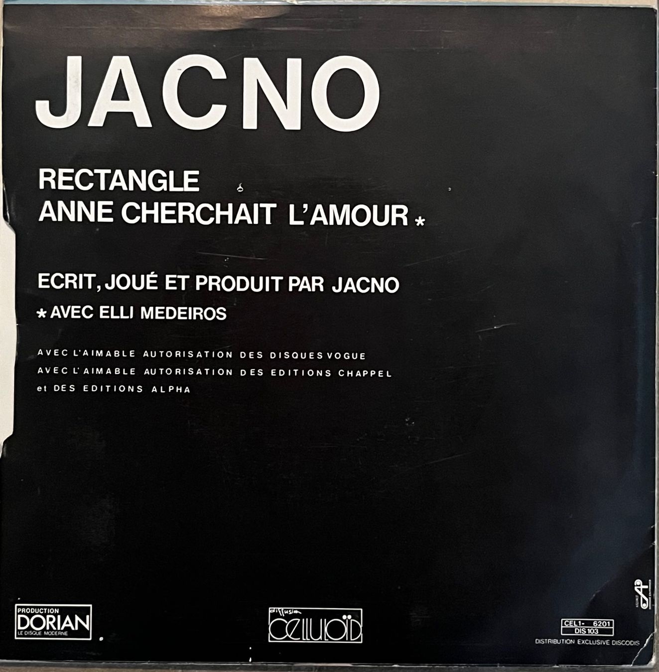 Schallplatten: JACNO - JACNO – Gebraucht aus Bussigny von vinyl-pas-cher 1