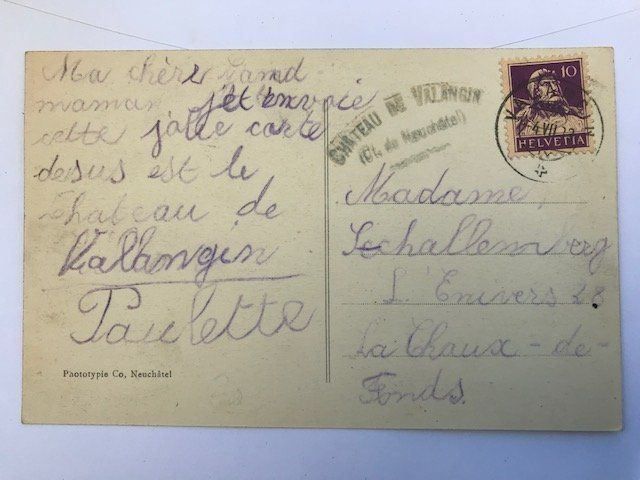 Cartoline postali: Valangin, von 1932 – Usato da Niederscherli venduto da Lucia16 1