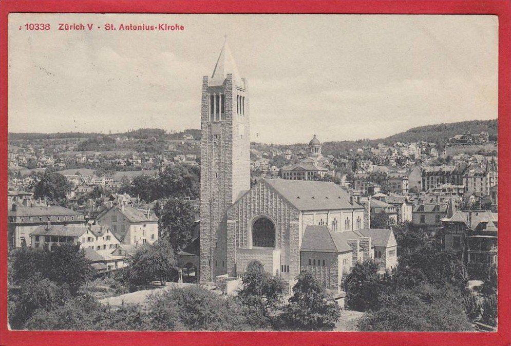 Cartoline postali: ZÜRICH V ST. ANTONIUS-KIRCHE – Usato da Grüningen venduto da Kartenlaube