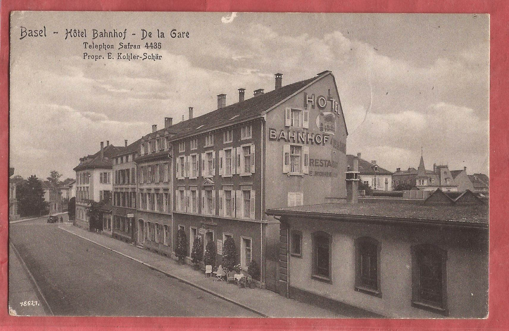 Cartes postales: Basel - Hotel Bahnhof - ca. 1915 – D'occasion à Fislisbach par Porano