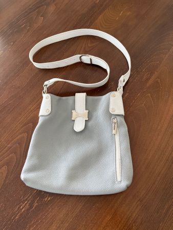 Damen Leder Umhängetasche - Made in Italy guter Zustand
