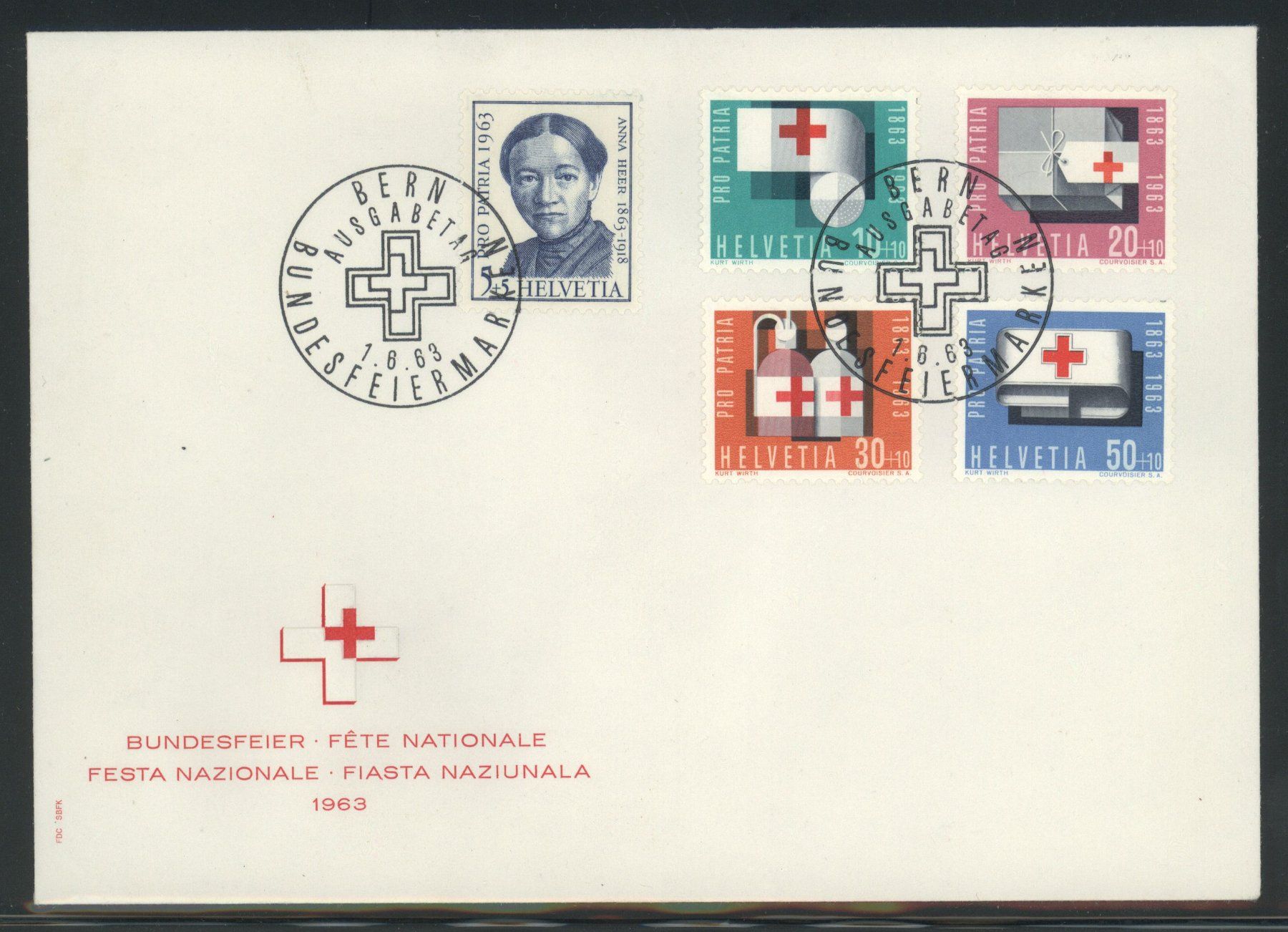 Tutti i francobolli: 1963, FDC, Pro Patria (4) – Usato da Willisau venduto da Vollstempel