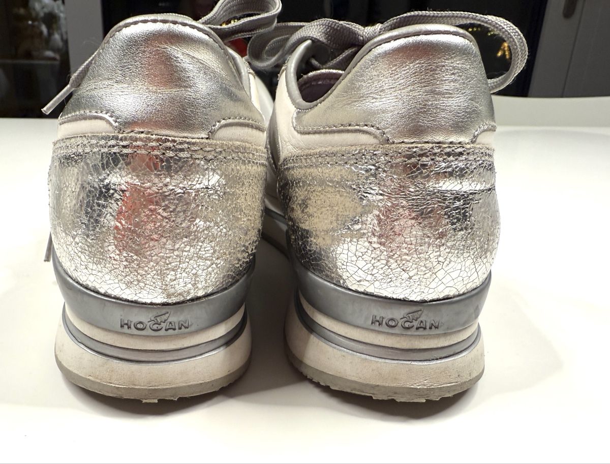 Hogan Scarpe da donna: Hogan Sneaker, Grösse 37.5, Silber-Weiss – Usato da Meggen venduto da kammann 6