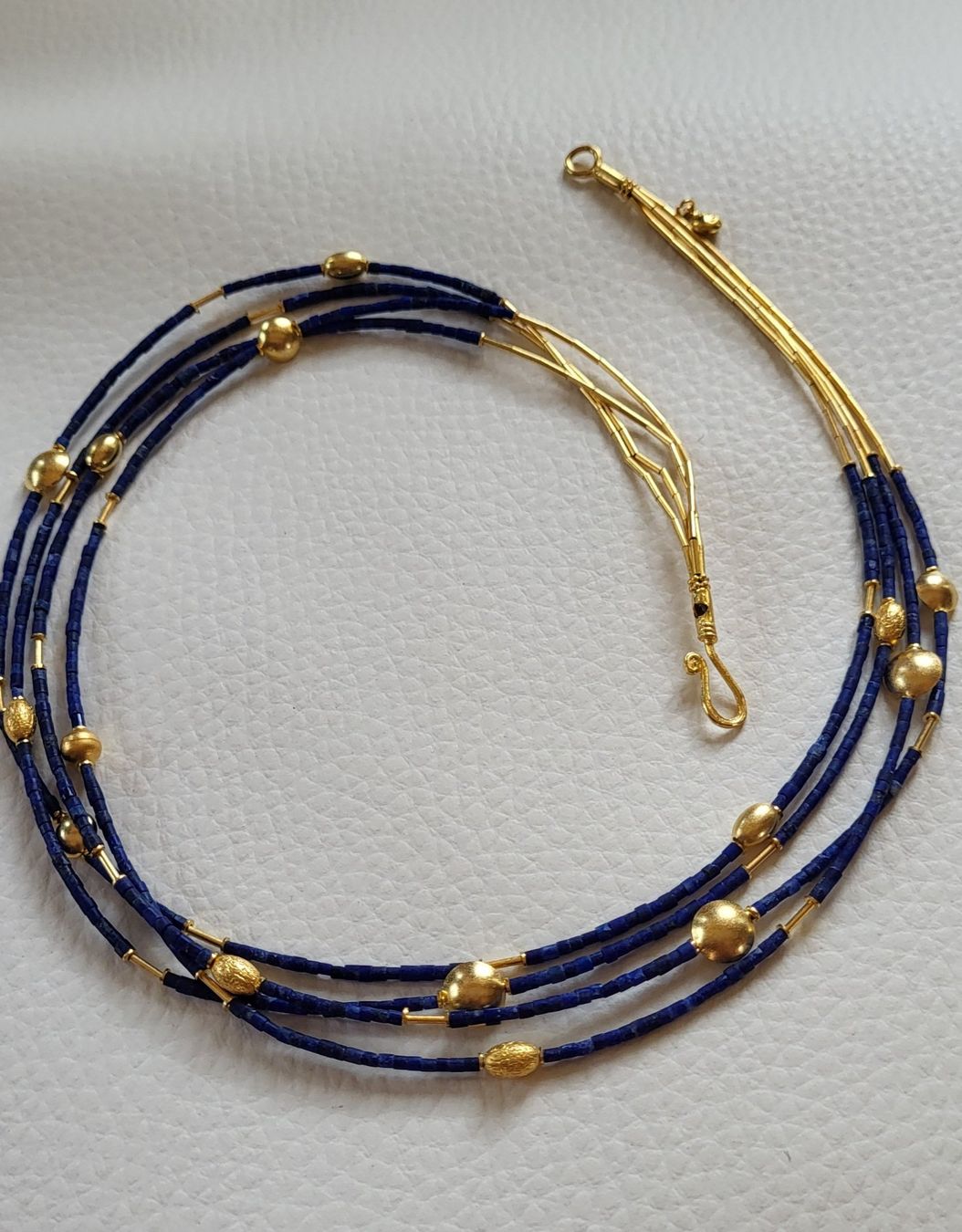 Catenine: 585 Gold Collier Mit Lapizlazuli – Usato da Wald ZH venduto da Dasilver 9