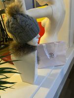 bogner echtfell kragen+feldur mütze +pompon+bogner paper bag