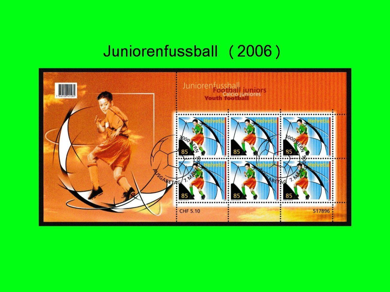 Tutti i francobolli: Bogen "Juniorenfussball" (2006) – Nuovo (secondo la descrizione) da Dübendorf venduto da chiara48