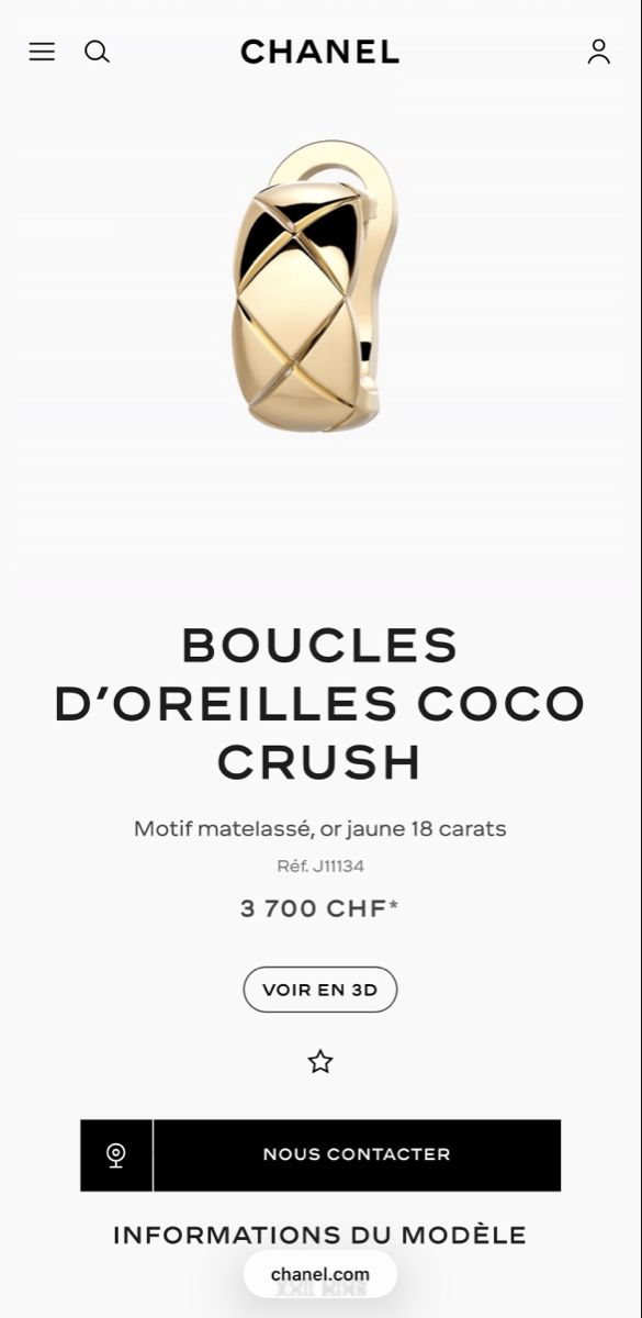 Chanel Ohrringe & -stecker: Chanel coco crush ear cuff 18k – Gebraucht aus Brugg AG von Lovelux73