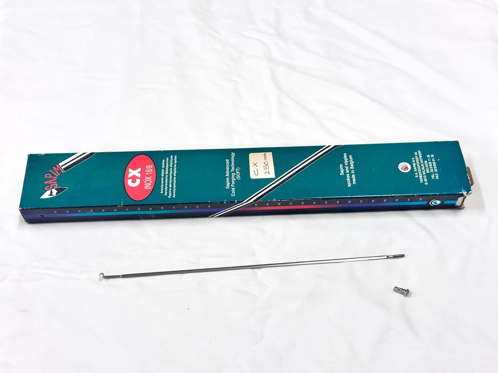 NOS silver SAPIM CX INOX 18/8 Aero spoke Speiche 250mm (Neu (gemäss ...