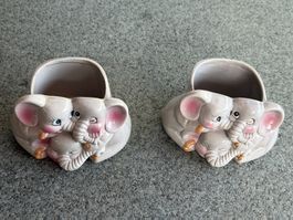 Vintage Elefanten-Familie Utensilo