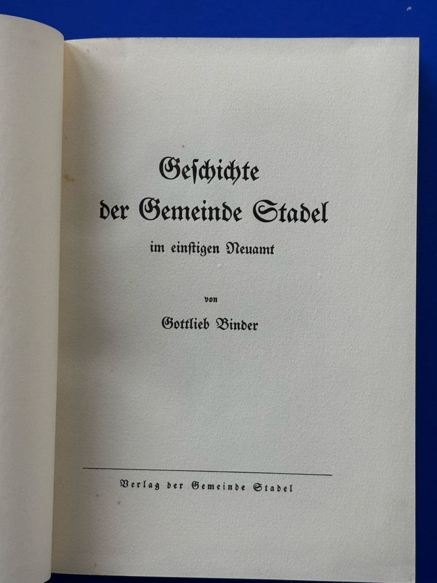 Libri: Geschichte der Gemeinde Stadel im einstigen Neuamt. 1939 – Usato da Adliswil venduto da buch_und_kunst 1