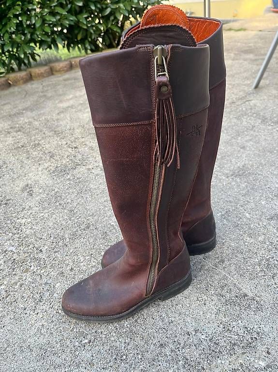 Scarpe da donna: Equitation Valverde Spanischer Stiefel echt Leder Gr 39  – Usato da Hornussen venduto da Gerona 1
