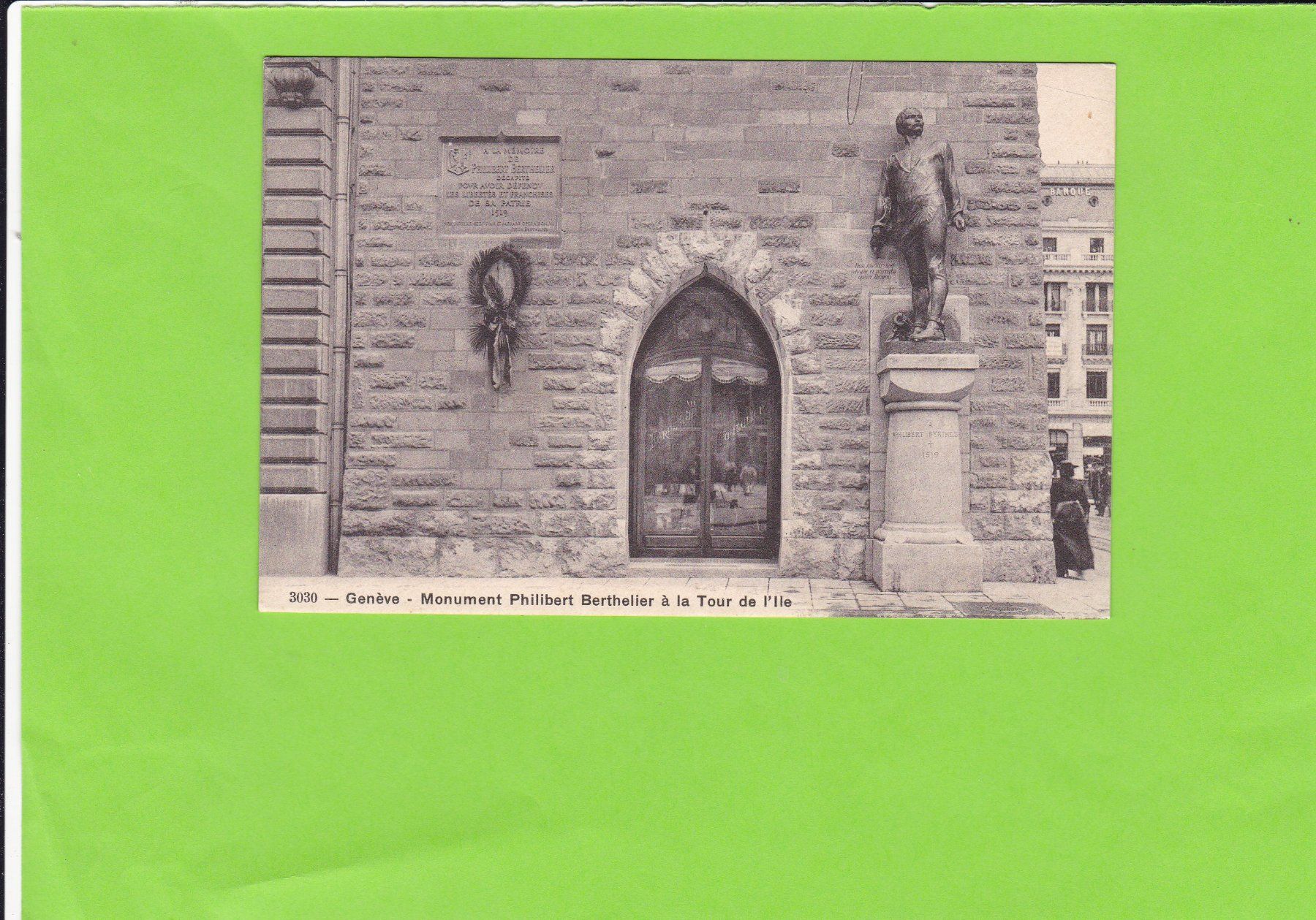 Cartoline postali: Genève-Monument Philibert Berthelier – Usato da St. Peterzell venduto da neckertal