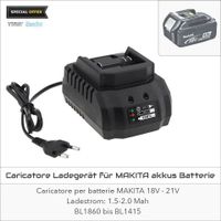 Ladegerät für MAKITA Akku BL1860 B BL1840 18V 21V BL1415