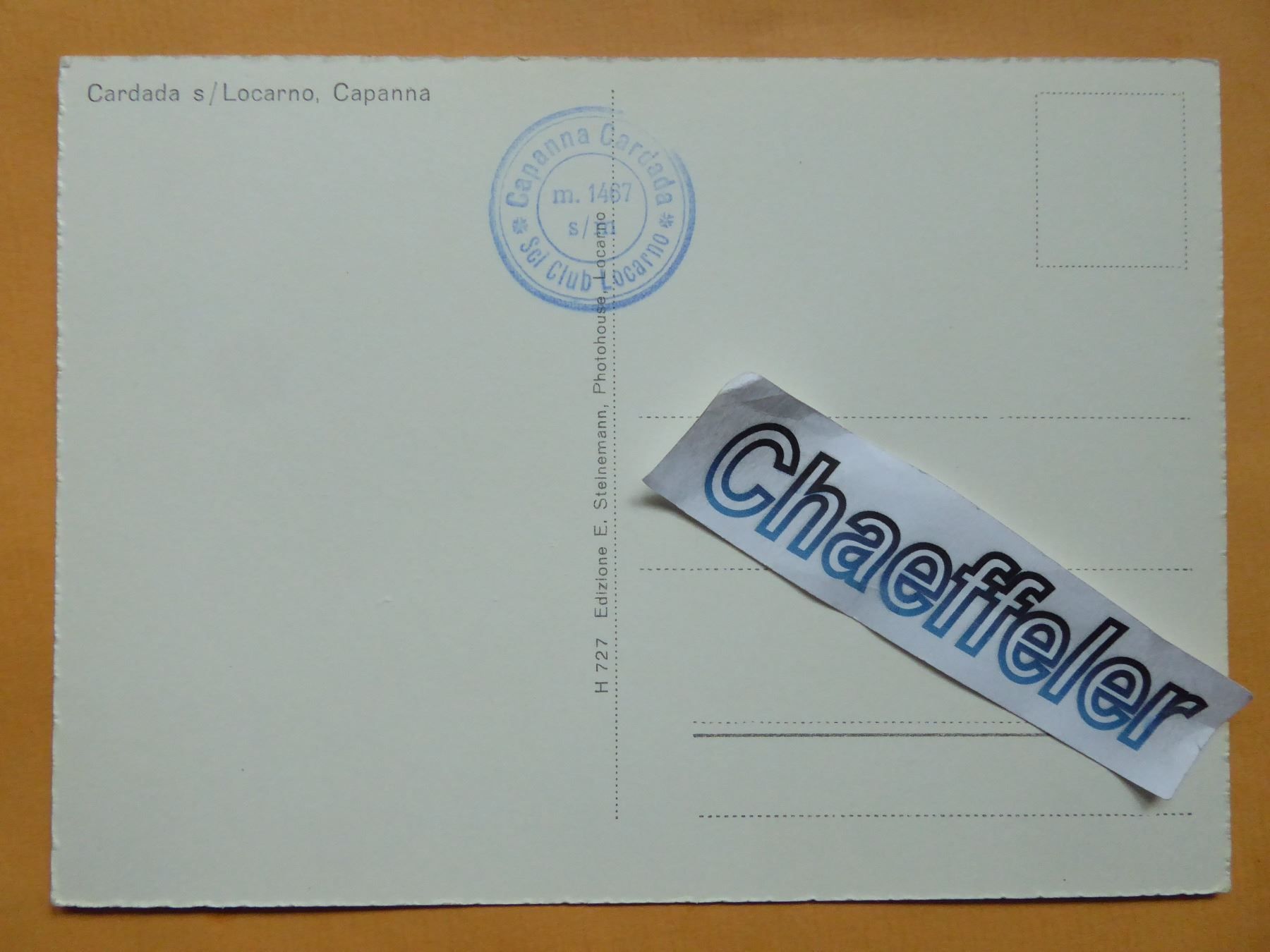 Cartes postales: Cardada s./ Locarno, Capanna – Neuf (Voir description) à Zürich par Chaeffeler 1