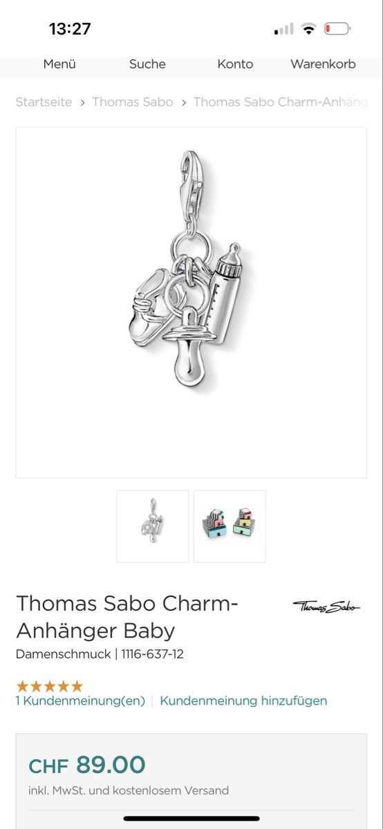 Thomas Sabo Anhänger: Thomas sabo charm – Gebraucht aus Reinach AG von MineD
