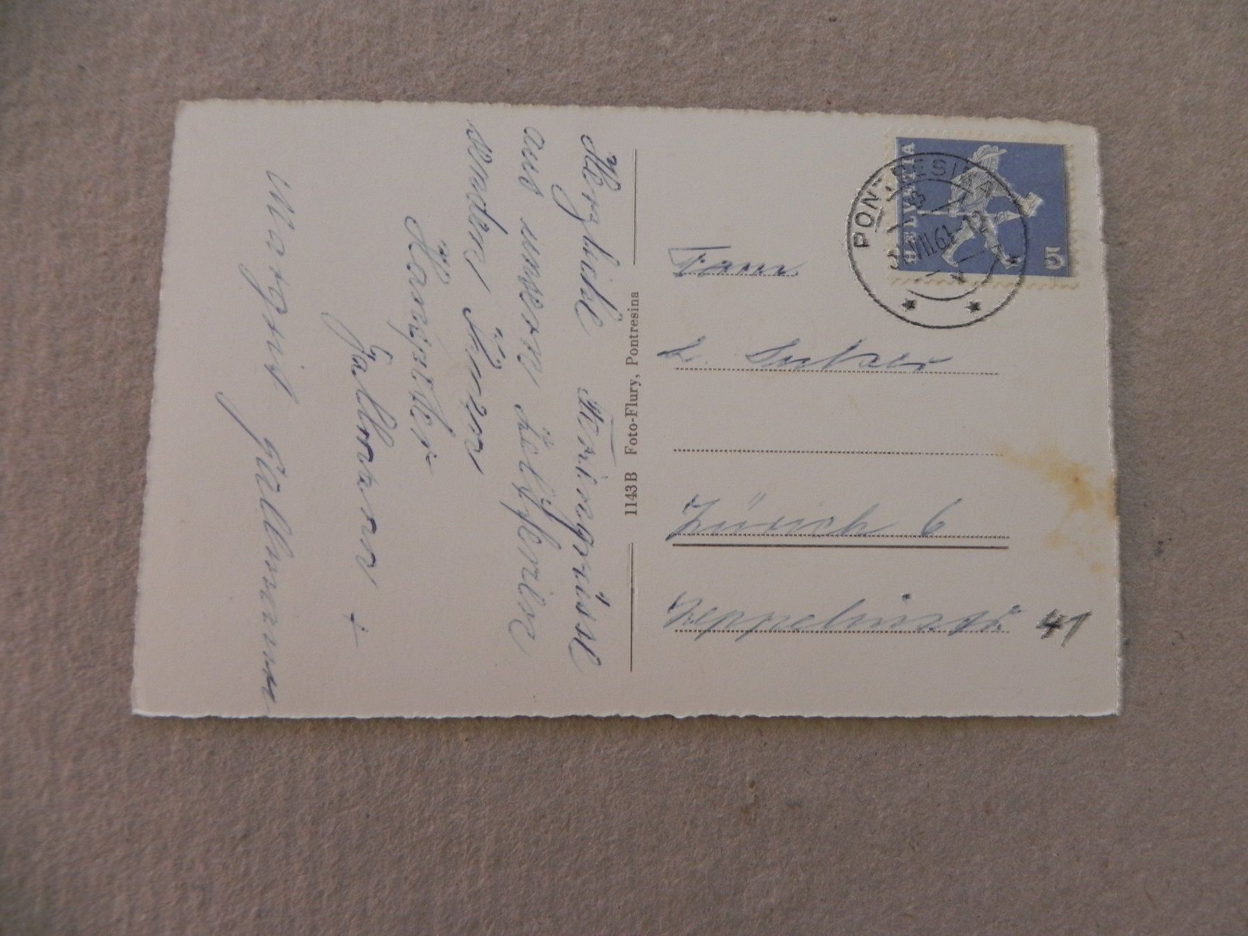 Cartoline postali: Ansichtskarte Pontresina GR Camping 1961 – Usato da Siebnen venduto da krimsie 1