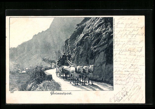 Cartes postales: Grimselpost, Postkutsche auf einer Bergs – D'occasion à Berlin par bartko-reher