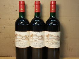 3 Fl. Chateau Bigourdan 1995 Saint -  Emilion Grand Cru