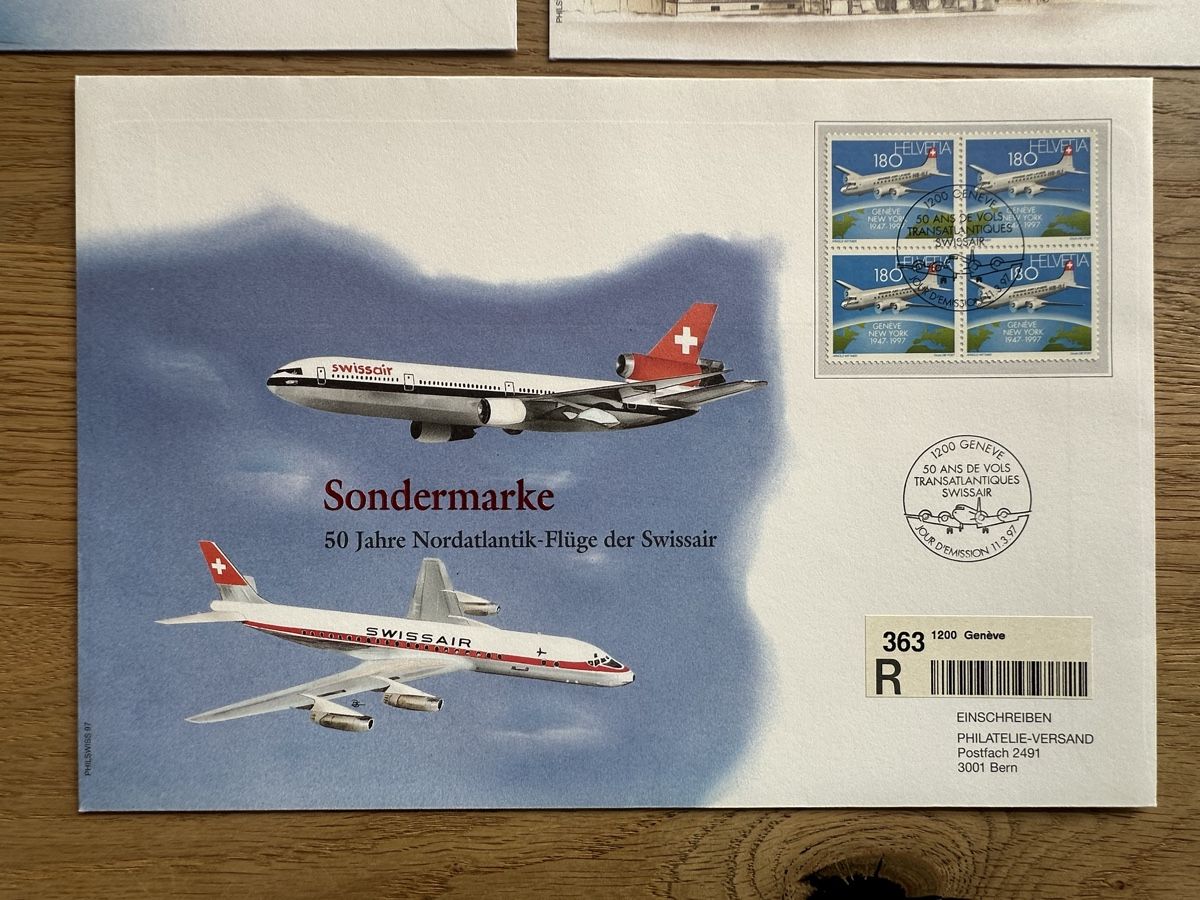Tutti i francobolli: Schweiz - 5 FDC im Grossformat mit illustriertem Couvert sel – Usato da Schmitten / FR venduto da Samsara169 5