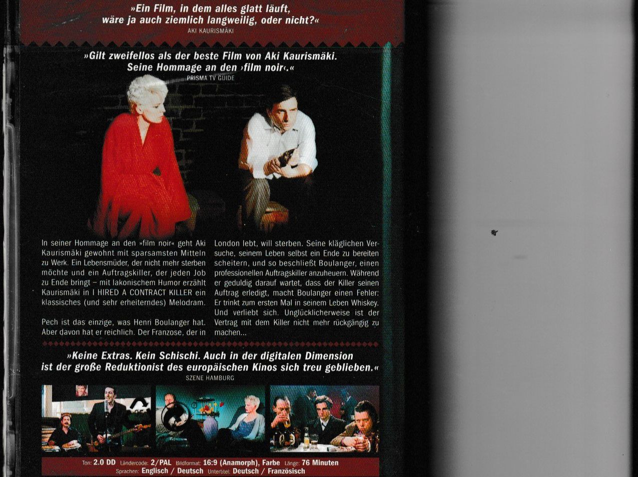 Tutti i DVDs: Kaurismäki - I hired a contract killer – Nuovo e nell'imballaggio originale da Chur venduto da zowie72 1