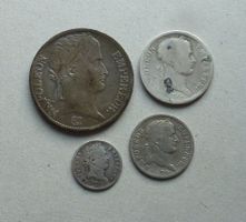 Lot Frankreich ++ alte Silbermünzen mit Jahrgang 1812