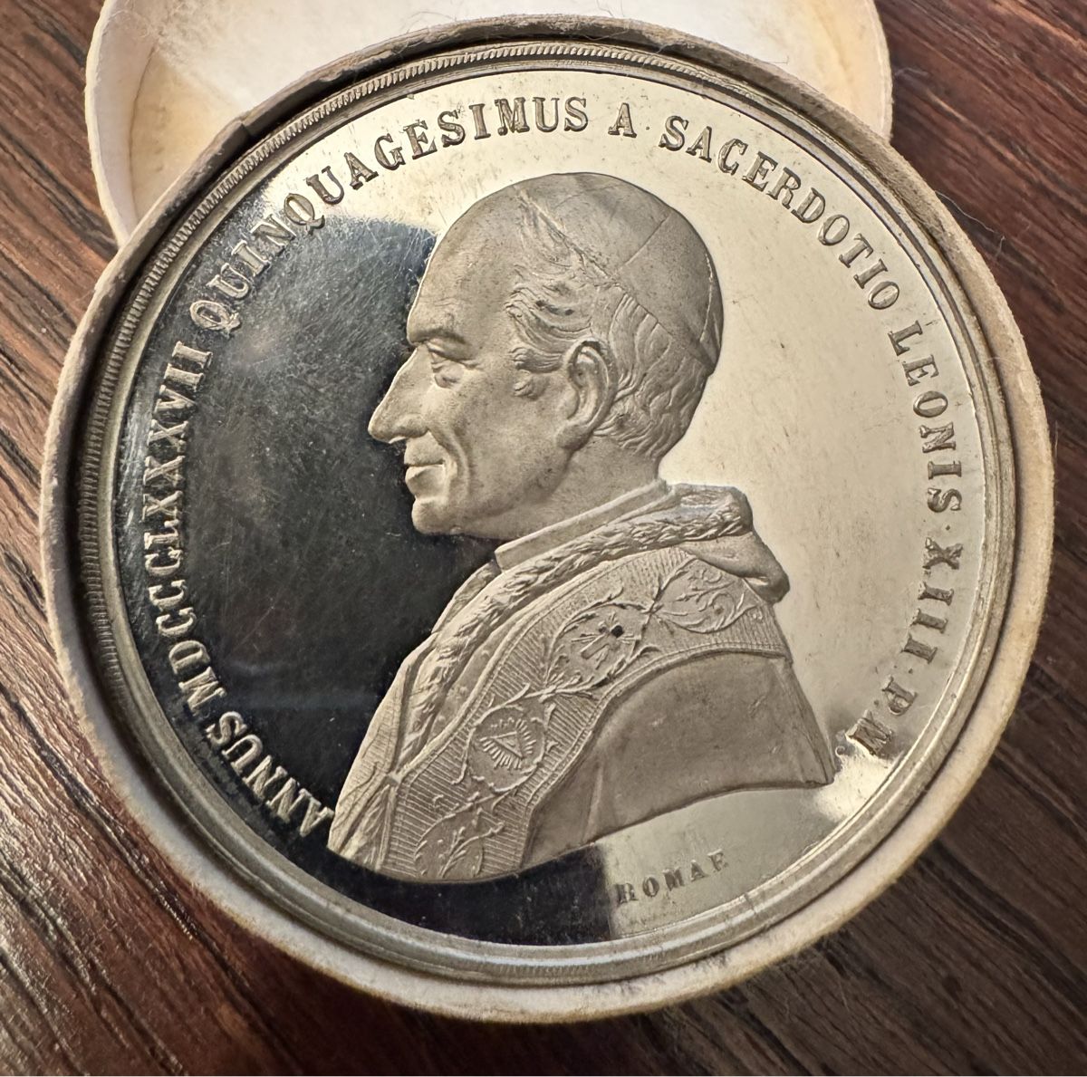 Medaglie: Medaille Papst Leo XIII. 1887 – Usato da Meilen venduto da coins4sale